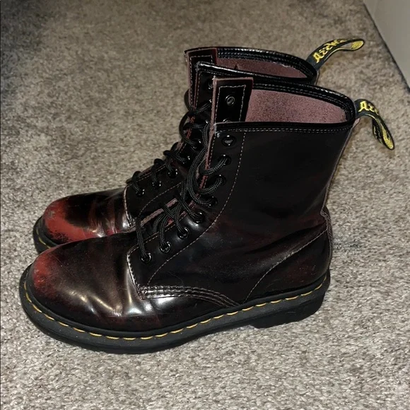 Dr. Martens Black and Red Boots - Picture 3 of 8